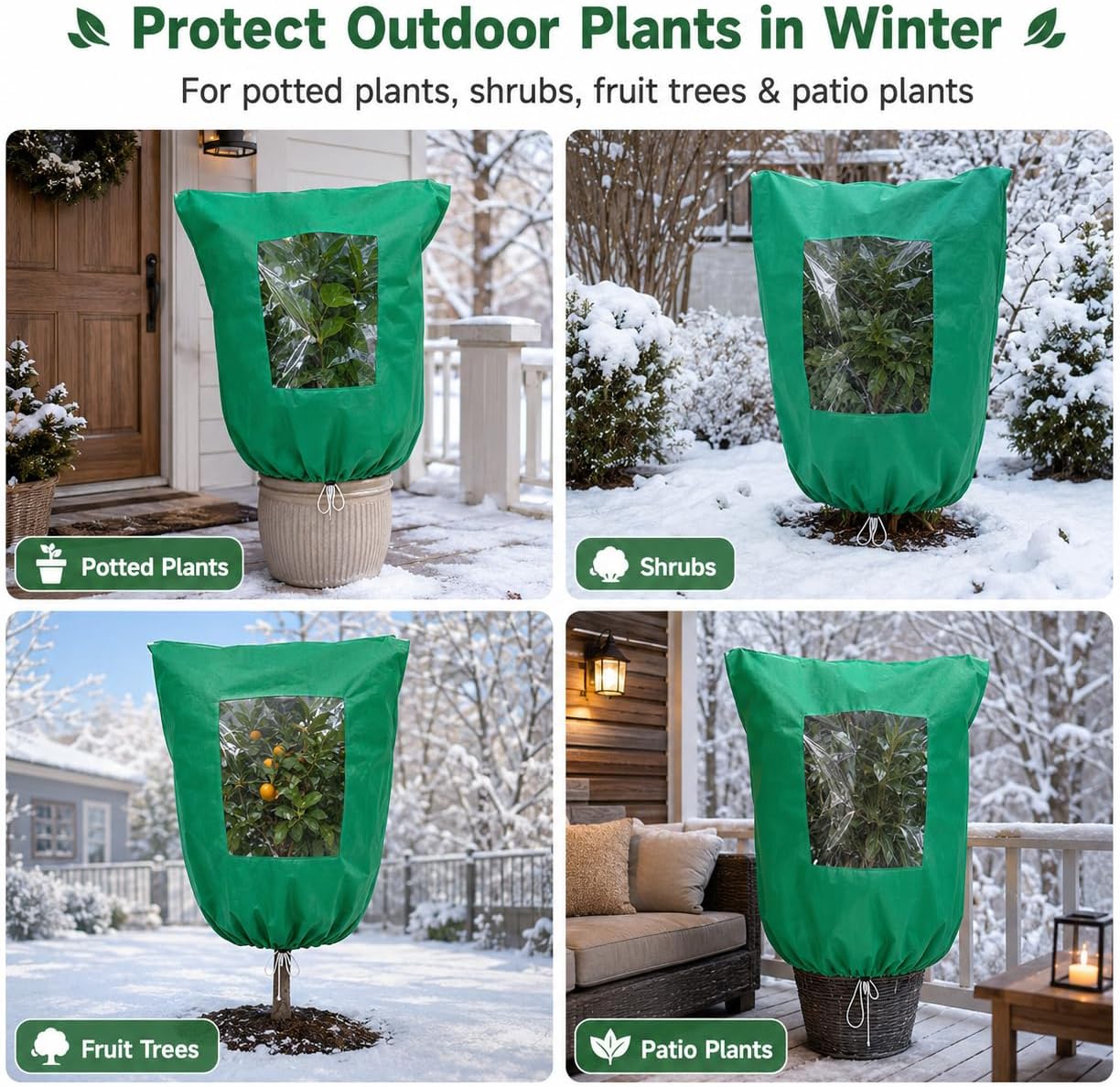 Thumbnail 6 de HEKIWAY FHT01 Plant Covers, 2-Pack with Clear Window and Zipper