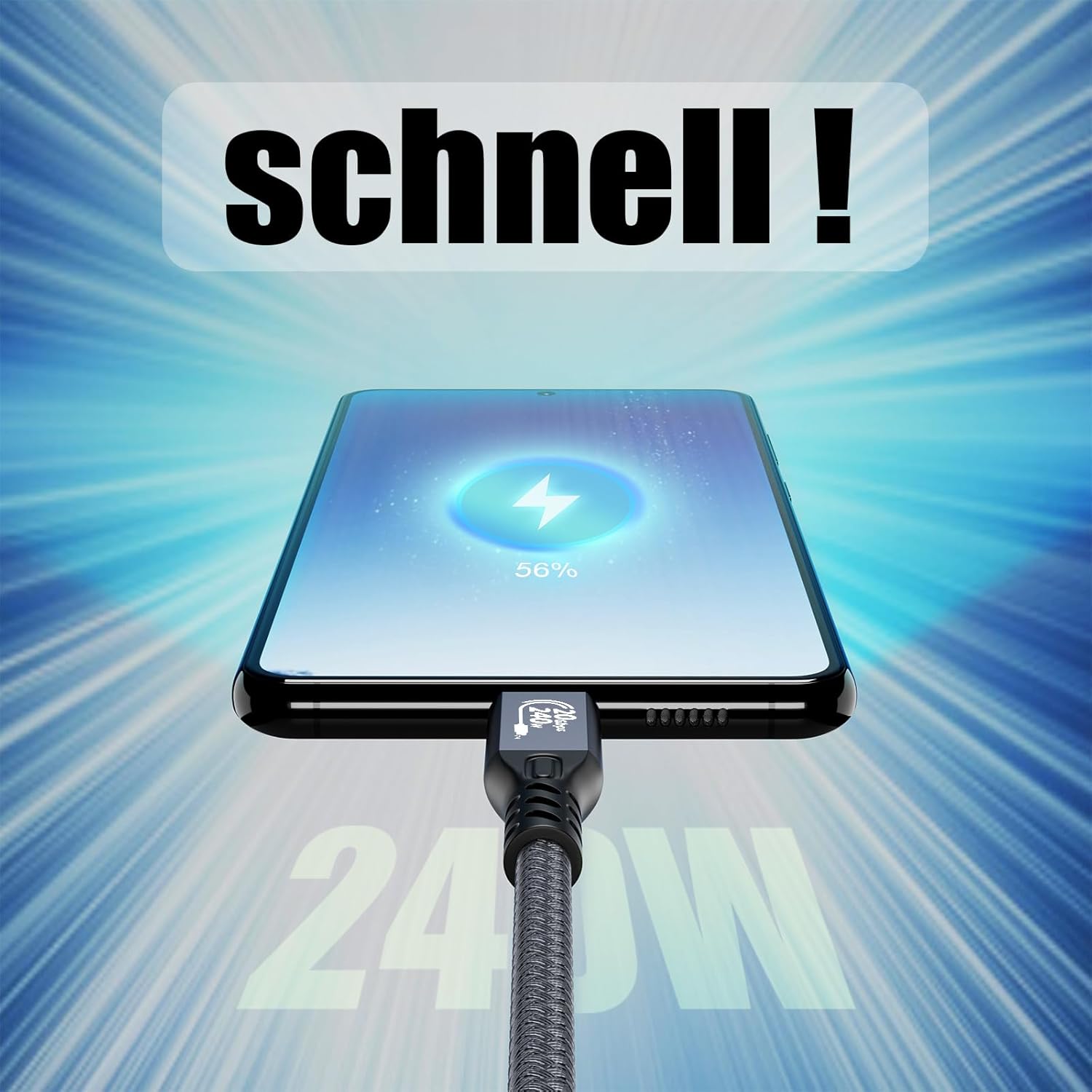 Thumbnail 5 de CHENLENIC 20Gbps USB-C 3.2 Extension Cable (USB-C Male to Female) for 4K@60Hz, 240W Charging and Data Sync