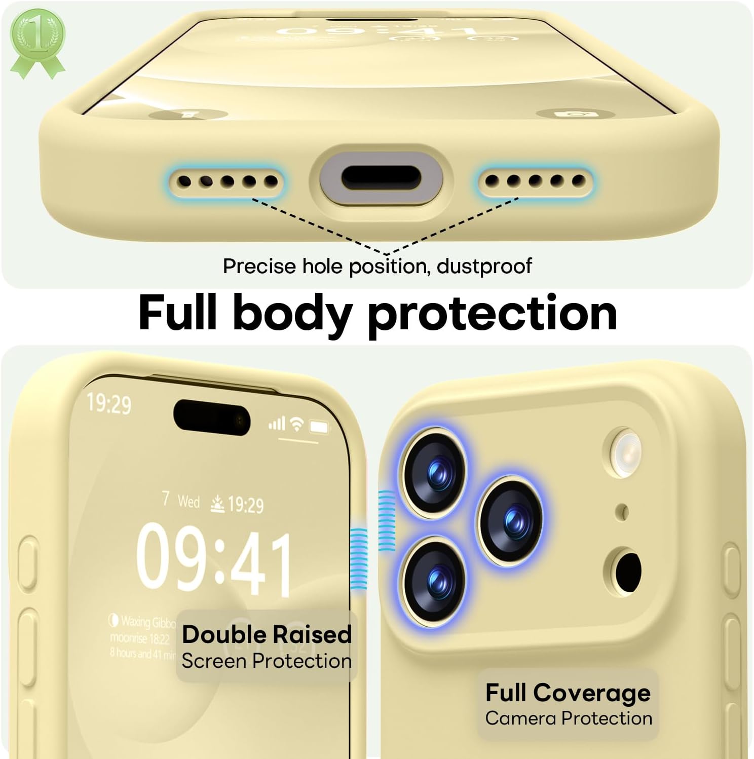 Thumbnail 5 de LOVE 3000 Designed for iPhone 17 Pro Case (6.3") — Premium Silicone Creamy Yellow with MagSafe