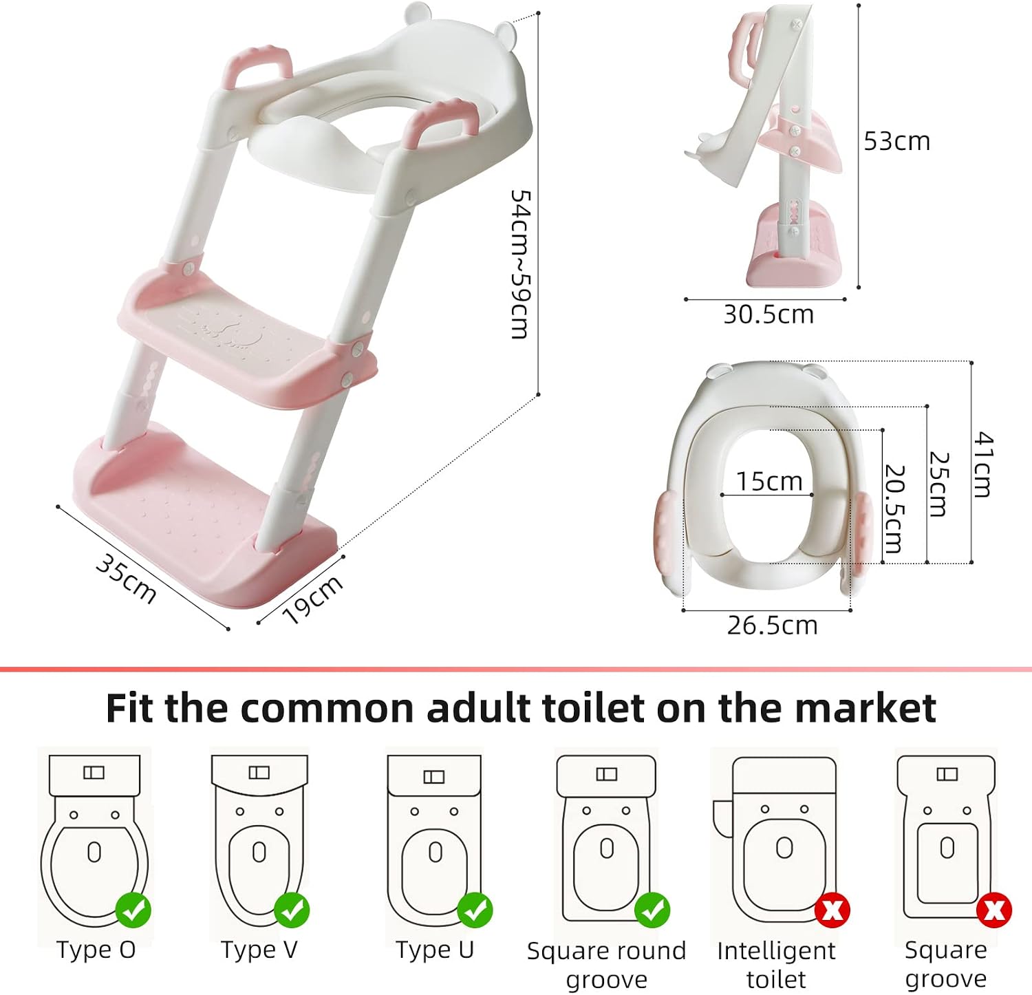Thumbnail 3 de Potty Training Toilet Seat Toddler with Ladder 🚽