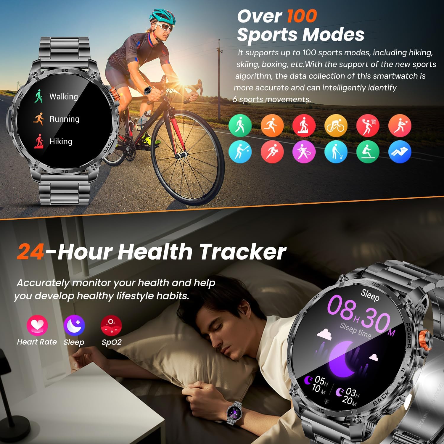 Thumbnail 4 de Smart Watch Men Fitness Tracker 1.85"