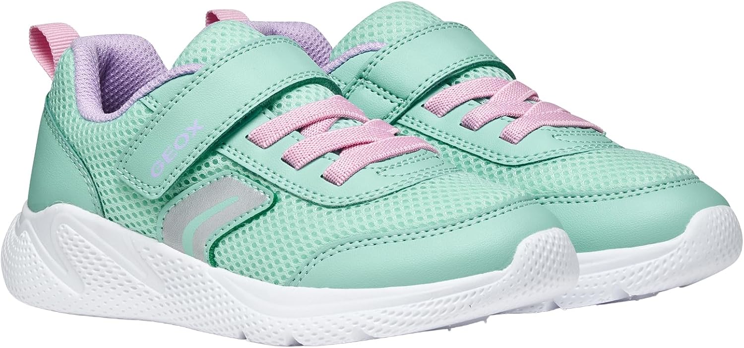 Detalle de Geox Mädchen J Sprintye Girl BSneaker – Atmungsaktiver Alltagsschuh für junge Abenteurerinnen