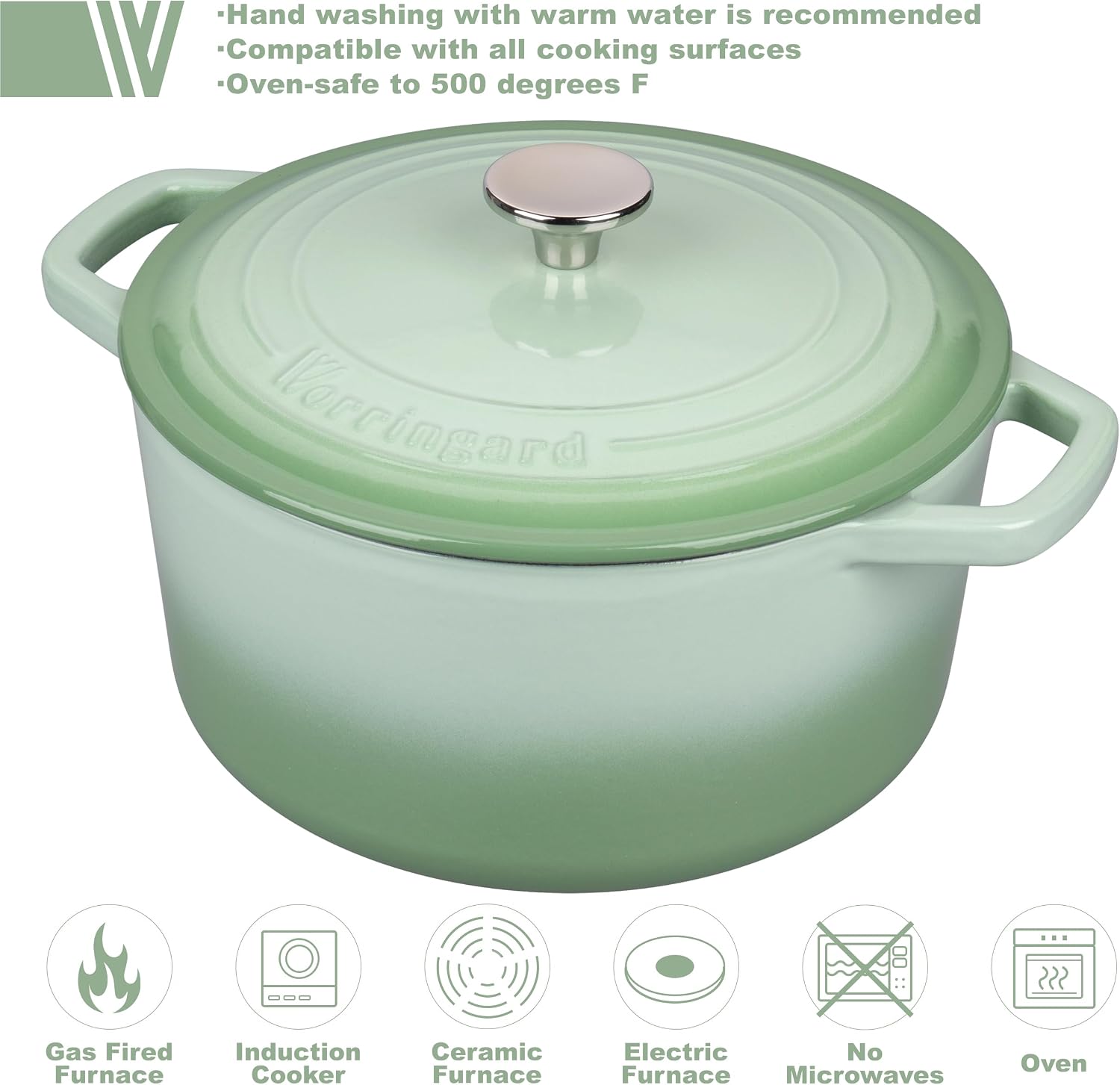 Detalle de VORRINGARD 6QT Dutch Oven for Bread Baking 🍞