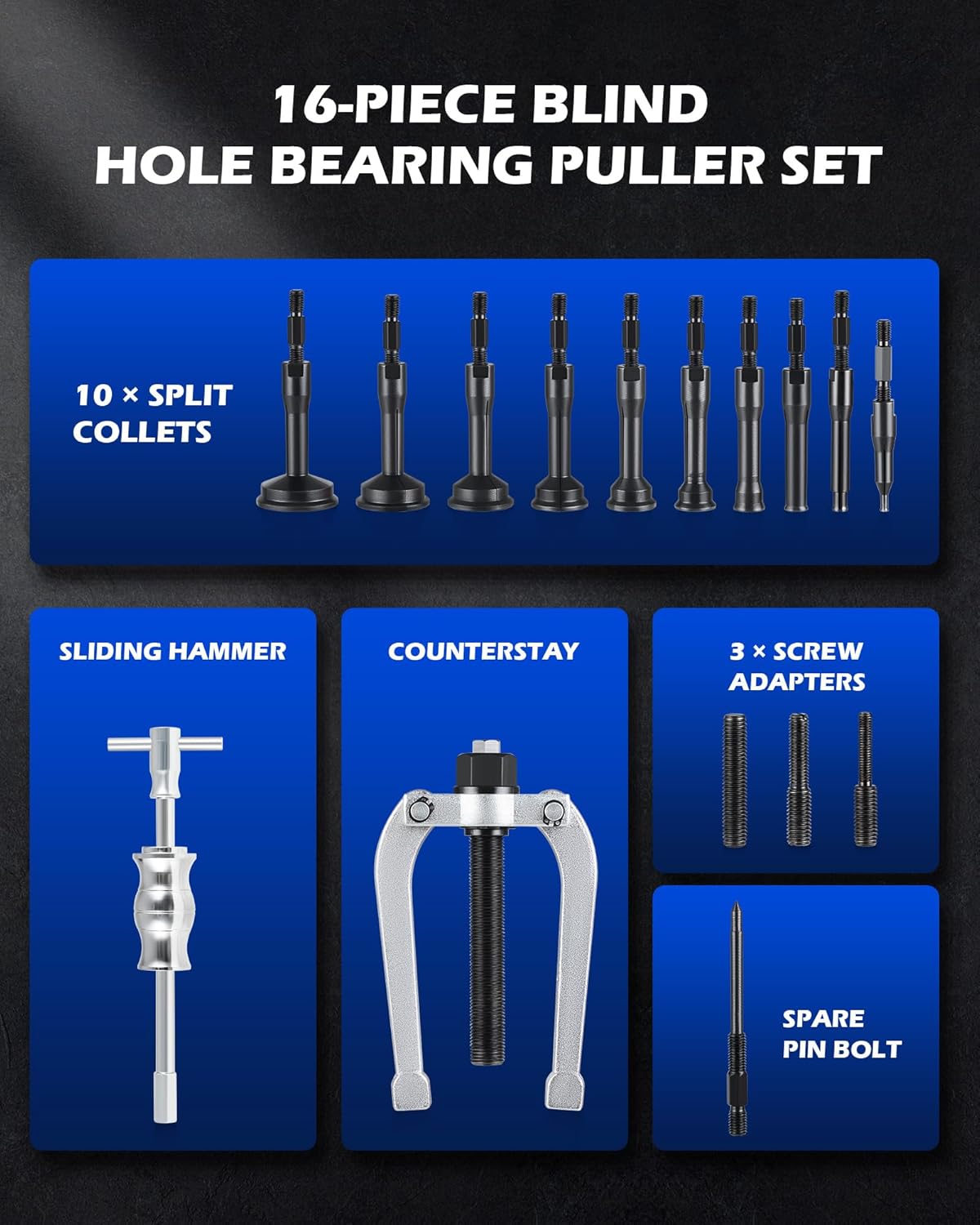 Thumbnail 1 de Orion Blind Hole Puller 16-Piece Kit