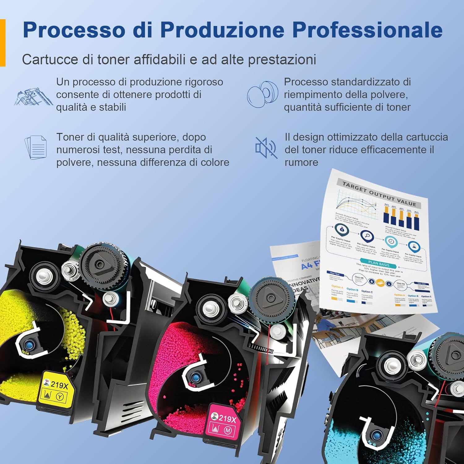 Thumbnail 4 de Palmtree 219X con chip compatibile con HP 219X / 219A (W2190X, W2191X, W2192X, W2193X) per Color LaserJet Pro