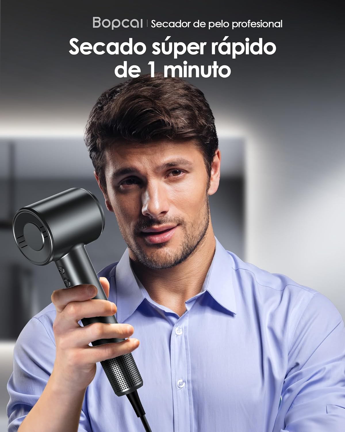 Thumbnail 1 de Bopcal Secador de Pelo Profesional, Alta Velocidad, Iones, Difusor