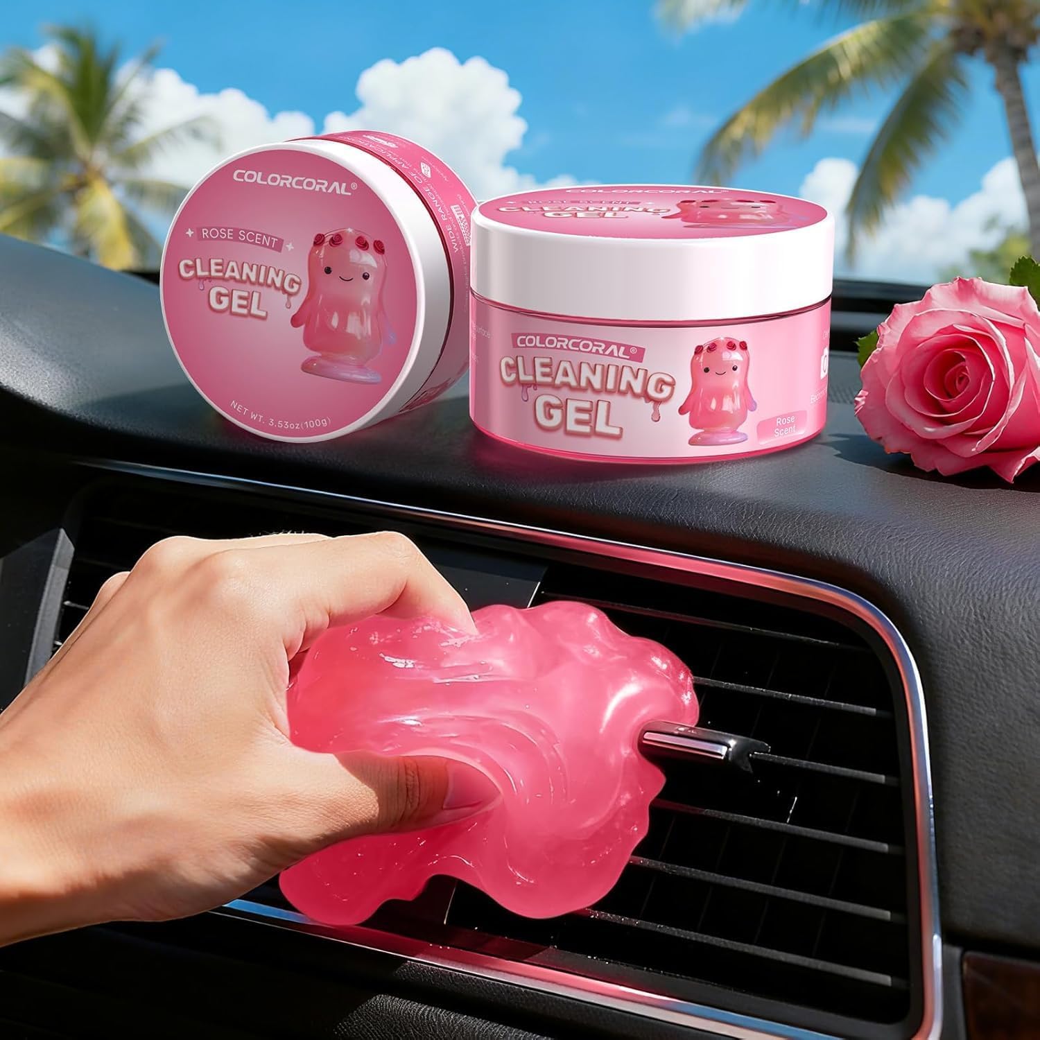 Thumbnail 6 de ColorCoral 2 Pack Car Cleaning Gel – Reusable Dust Cleaning Putty for Cars, Keyboard and More