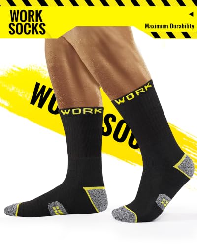 Detalle de Effeet Men's Work Socks Heavy Duty Cushioned Crew Durable 10 Pairs