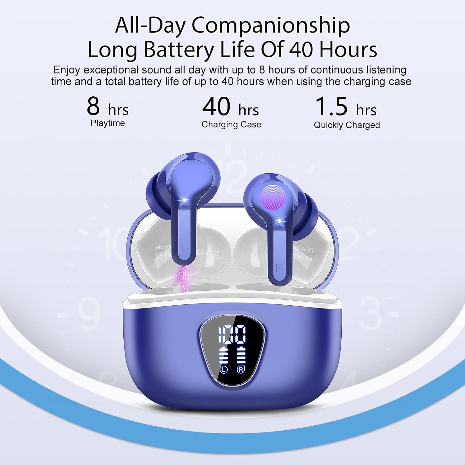 Thumbnail 3 de Wireless Earbuds Bluetooth 5.4 HiFi