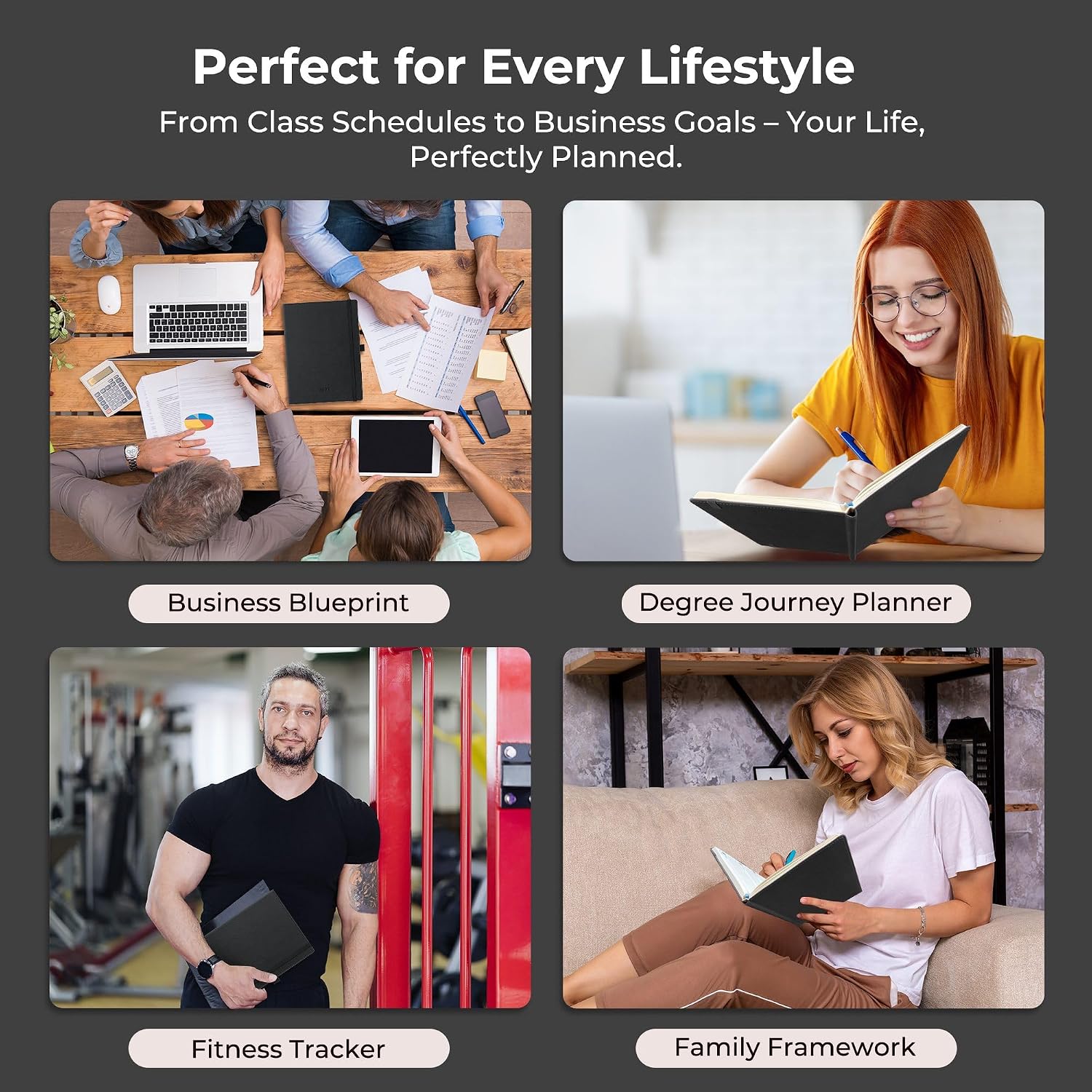 Thumbnail 6 de IN-LUXPRO 2027 Weekly and Monthly Planner with Vegan Leather Cover, Tabs & Pocket