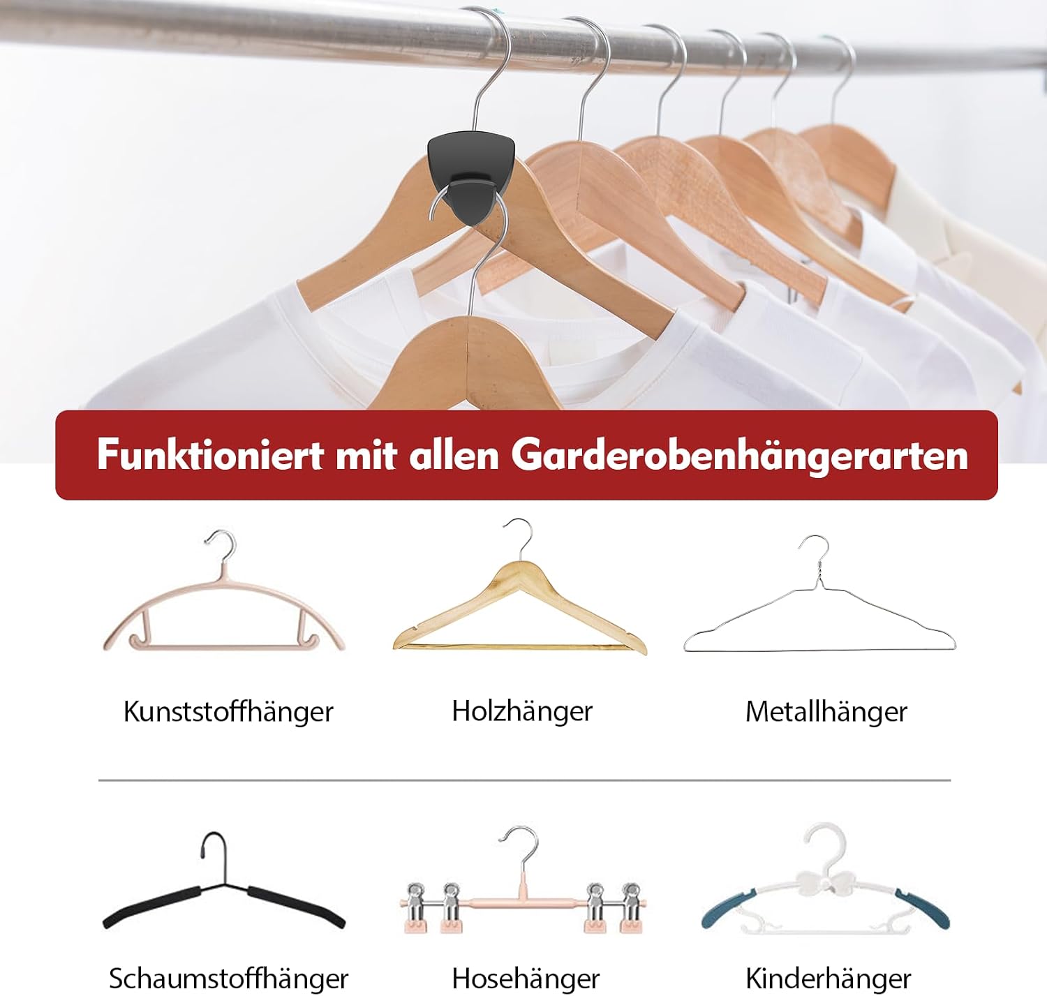 Detalle 2 de Kleiderbügel Organizer 70 Stück bis 20 kg