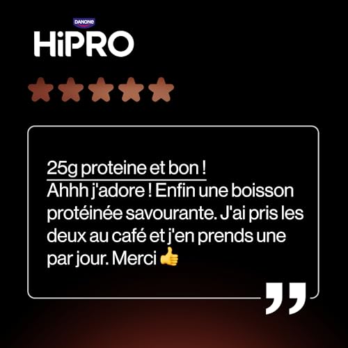 Thumbnail 6 de HiPRO Boisson protéinée goût caramel café – 330 ml, Lot de 8x330 ml