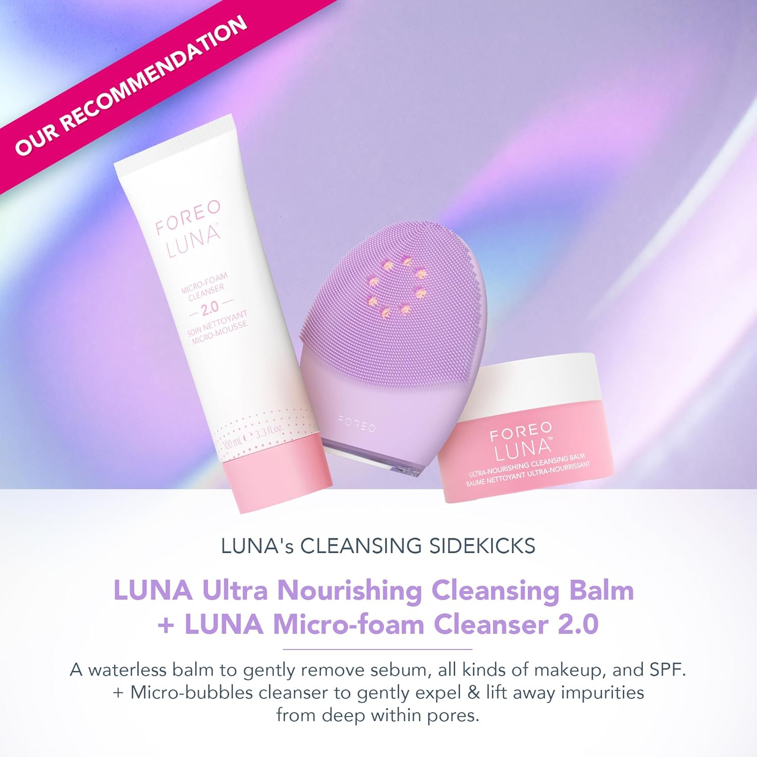 Thumbnail 3 de FOREO LUNA 4 plus Brosse nettoyante visage, massage anti-âge NIR+ et masque LED rouge