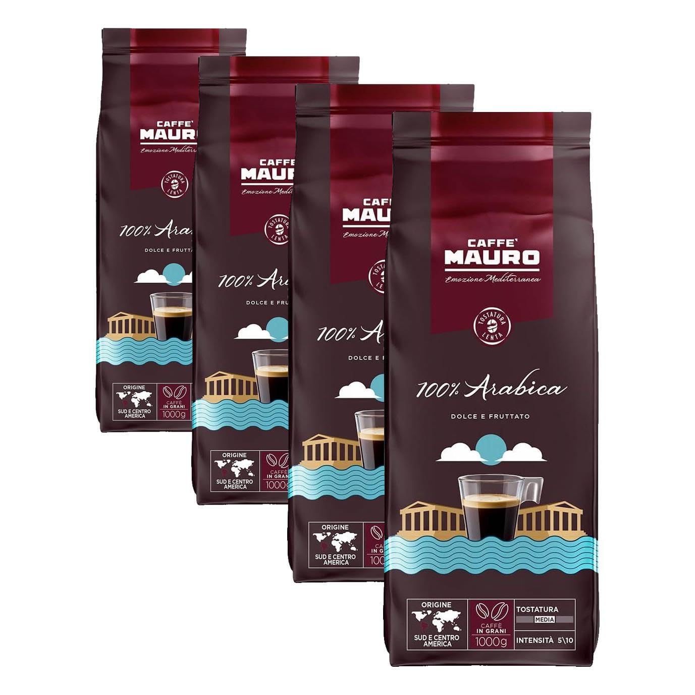 Thumbnail 6 de Caffè Mauro Torrefazione Kaffeebohnen – Avvolgente Mischung, 1 kg, mittlere Röstung