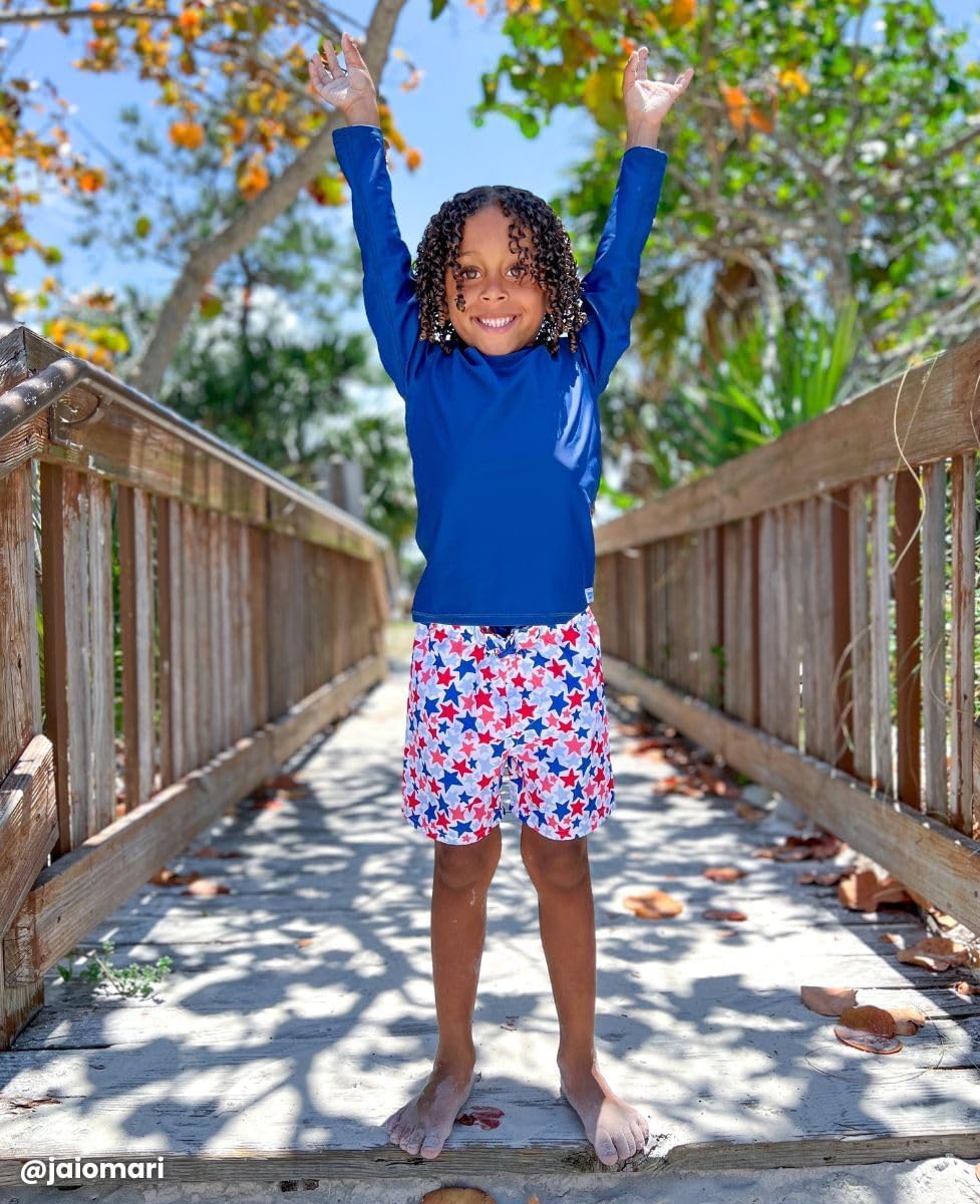 Detalle de RUGGEDBUTTS Baby/Toddler Boys Long Sleeve Rash Guard with UPF 50+
