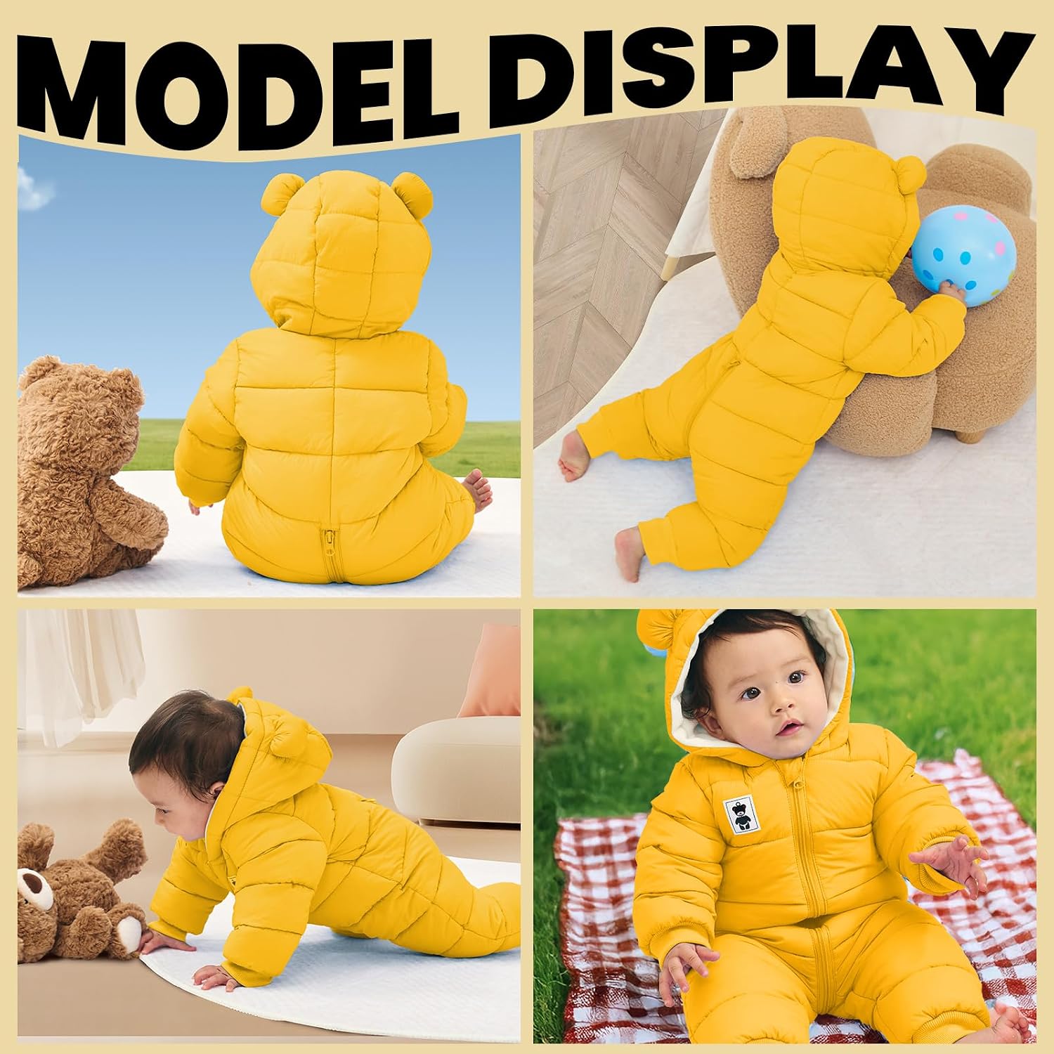 Thumbnail 3 de JiAmy Baby Winter Snowsuit Romper