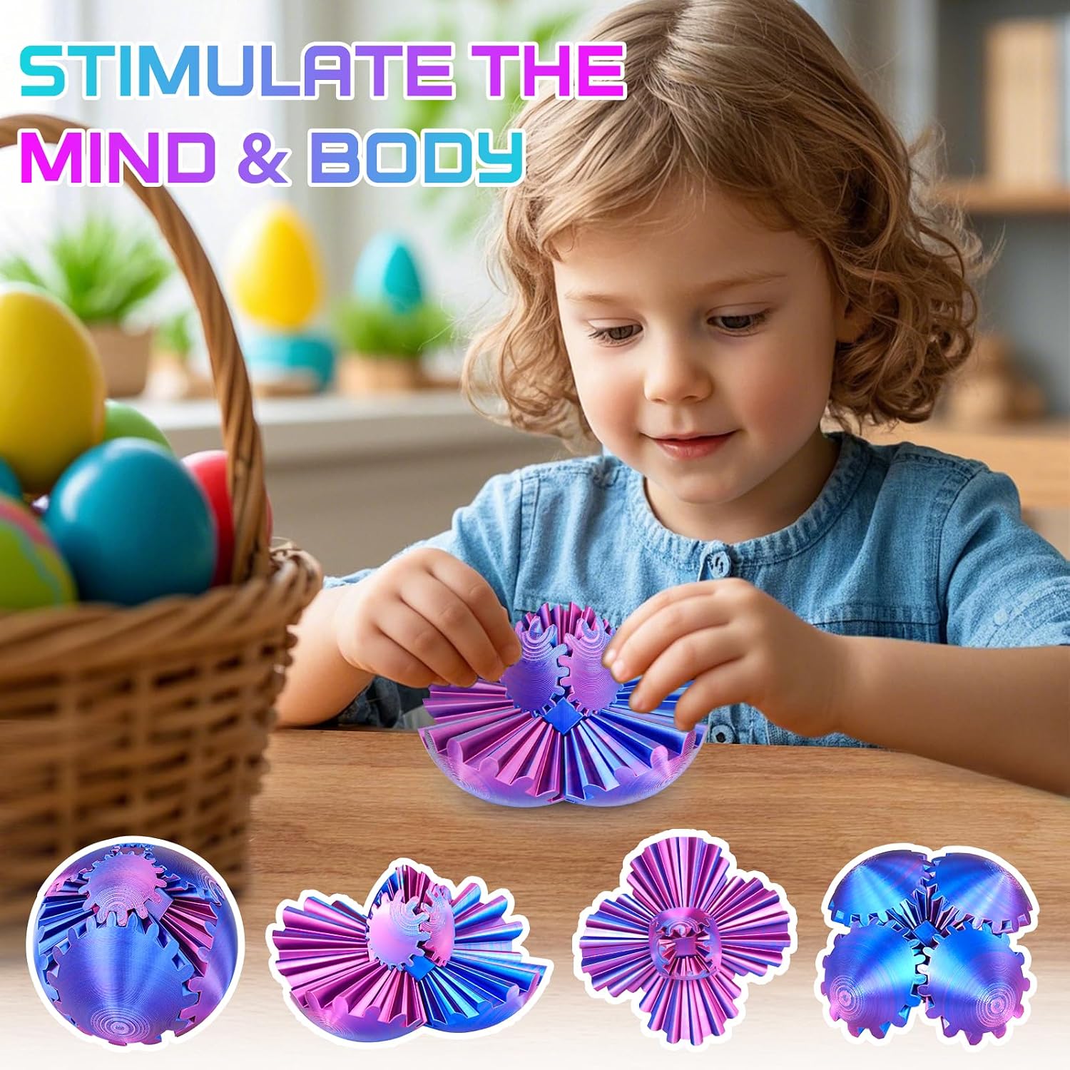 Thumbnail 1 de Gear Ball fidget spinner 2.5 inch purple