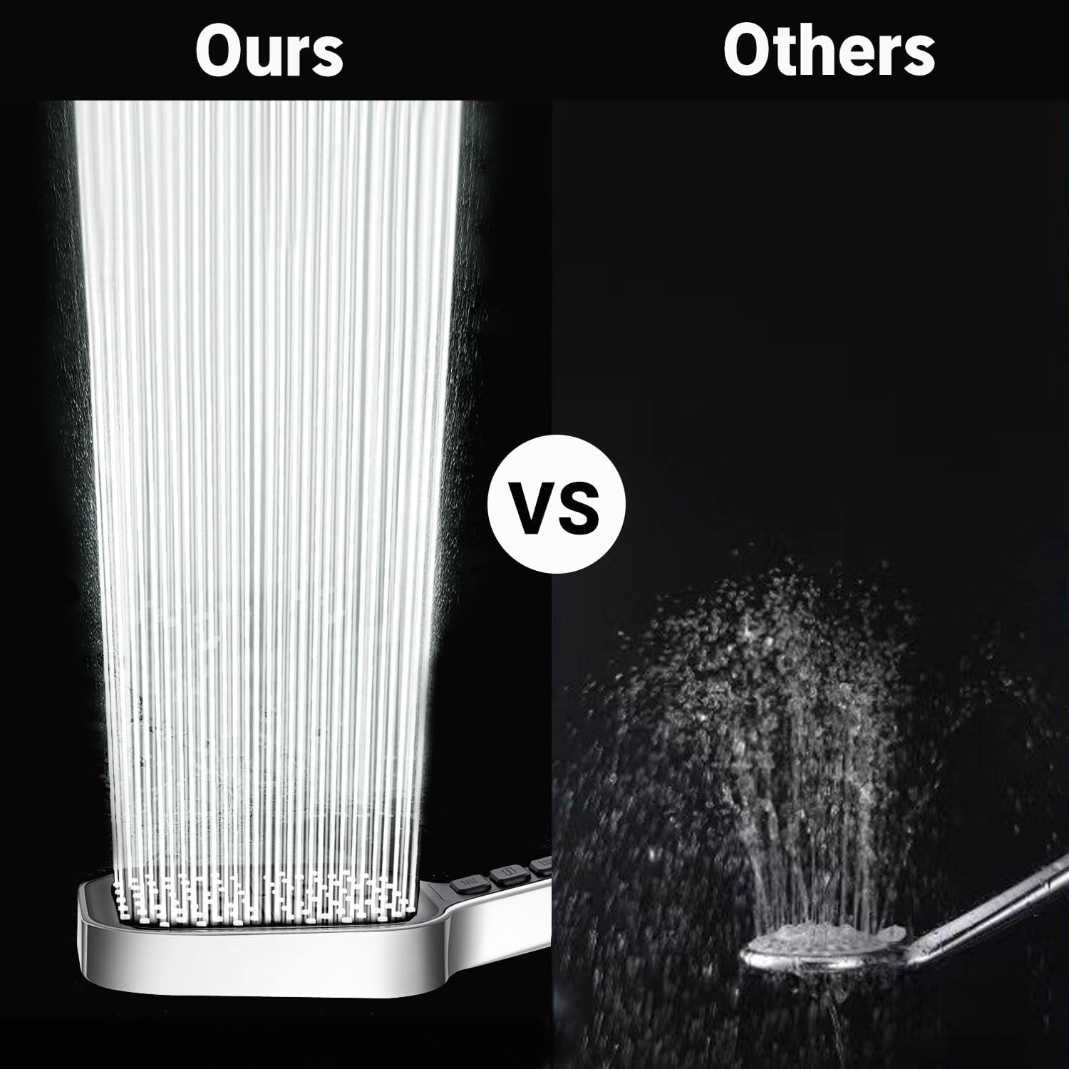 Thumbnail 2 de HOAENTSA square high-pressure shower head with 2m hose (7+1 modes)