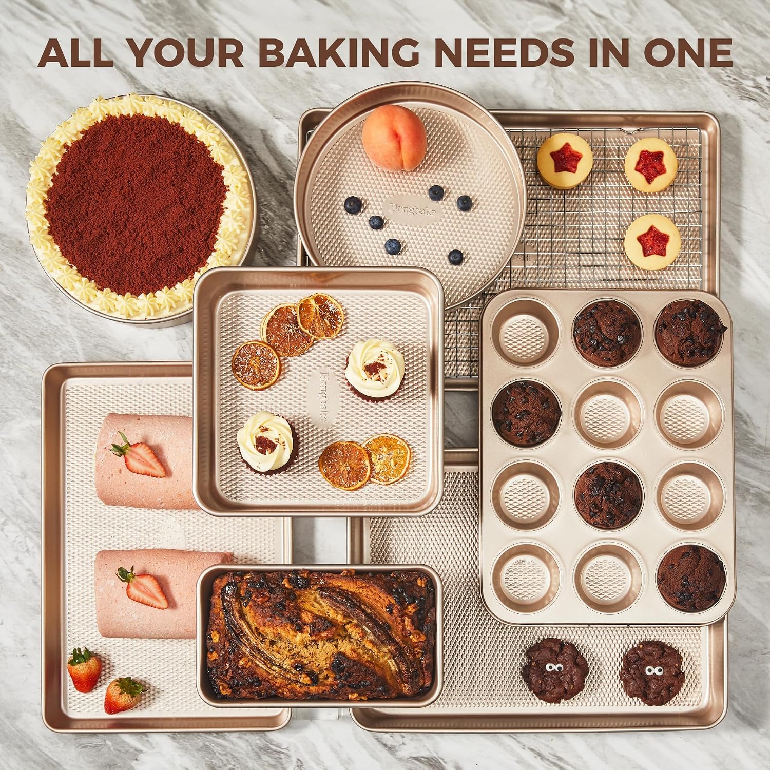 Thumbnail 3 de HONGBAKE 9-Piece Baking Pan Set 🧁