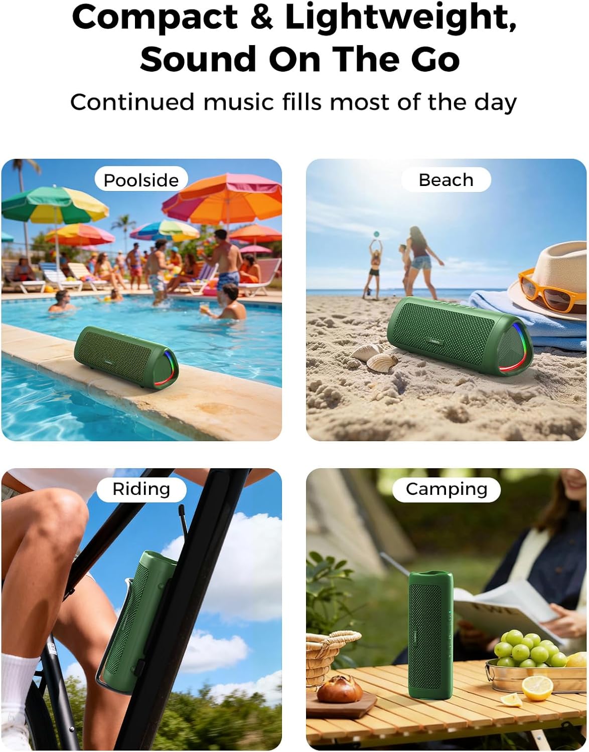 Thumbnail 6 de BolaButty Bluetooth Speaker Portable Wireless (Green)