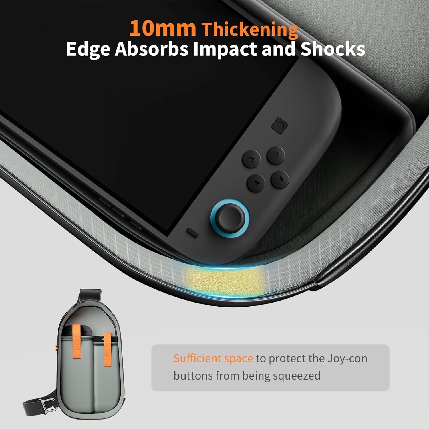Thumbnail 4 de ZOZOVR Umhängetasche für Nintendo Switch 2 (2025) – EVA Hartschale, rundum geschützt für Switch 2 Zubehör