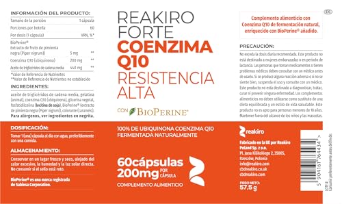 Thumbnail 14 de Reakiro Forte Coenzyme Q10 12.000 mg, 60 cápsulas 💊