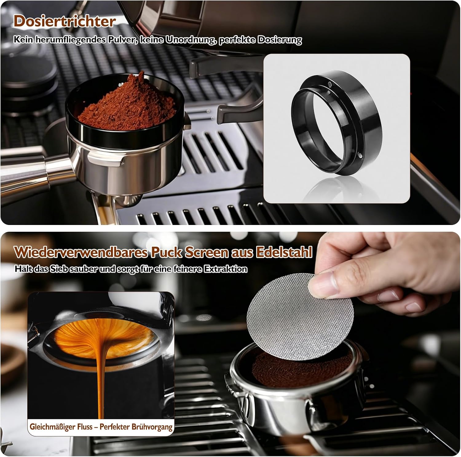 Thumbnail 6 de TENGIZUOHZ Espresso Tamper 58mm Set – 7-teiliges Barista Zubehör