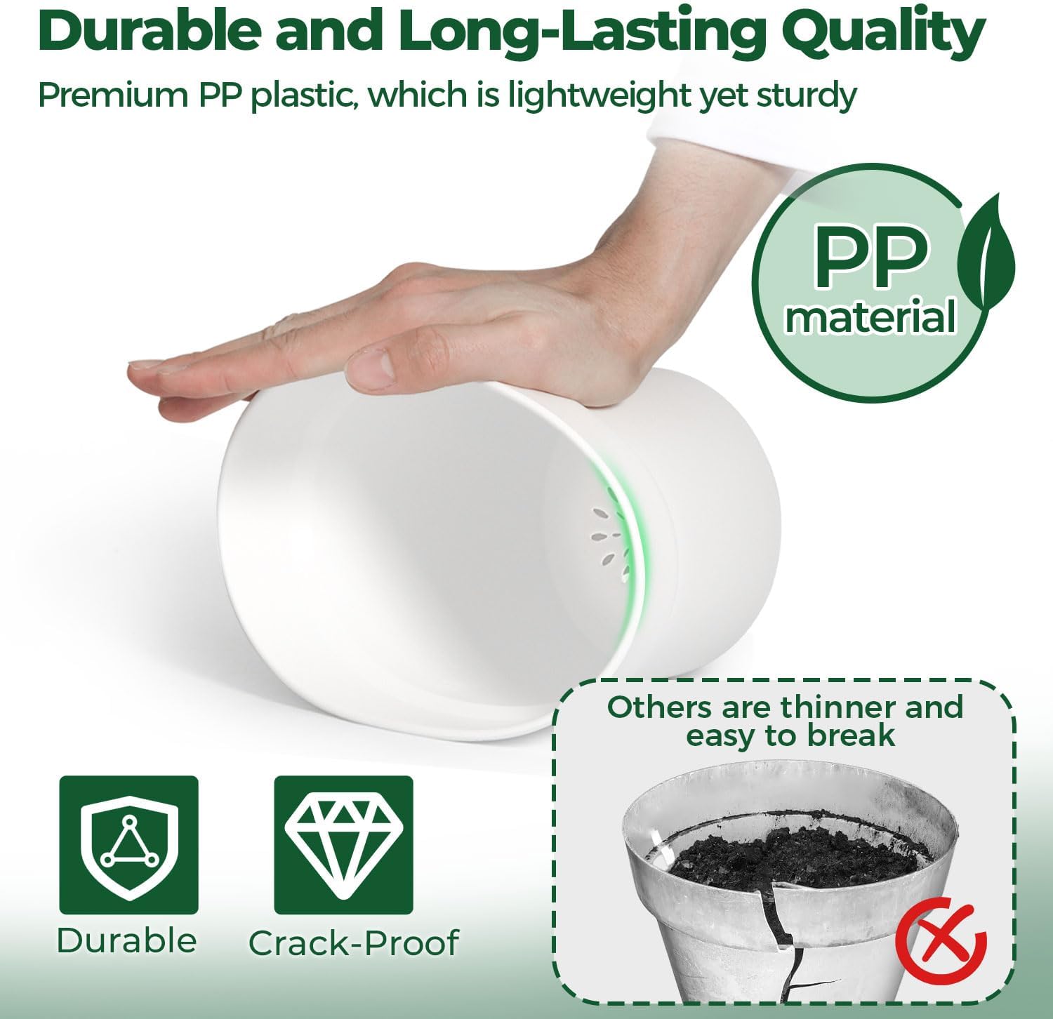 Thumbnail 1 de T4U 12.5cm plastic plant pots 6-pack