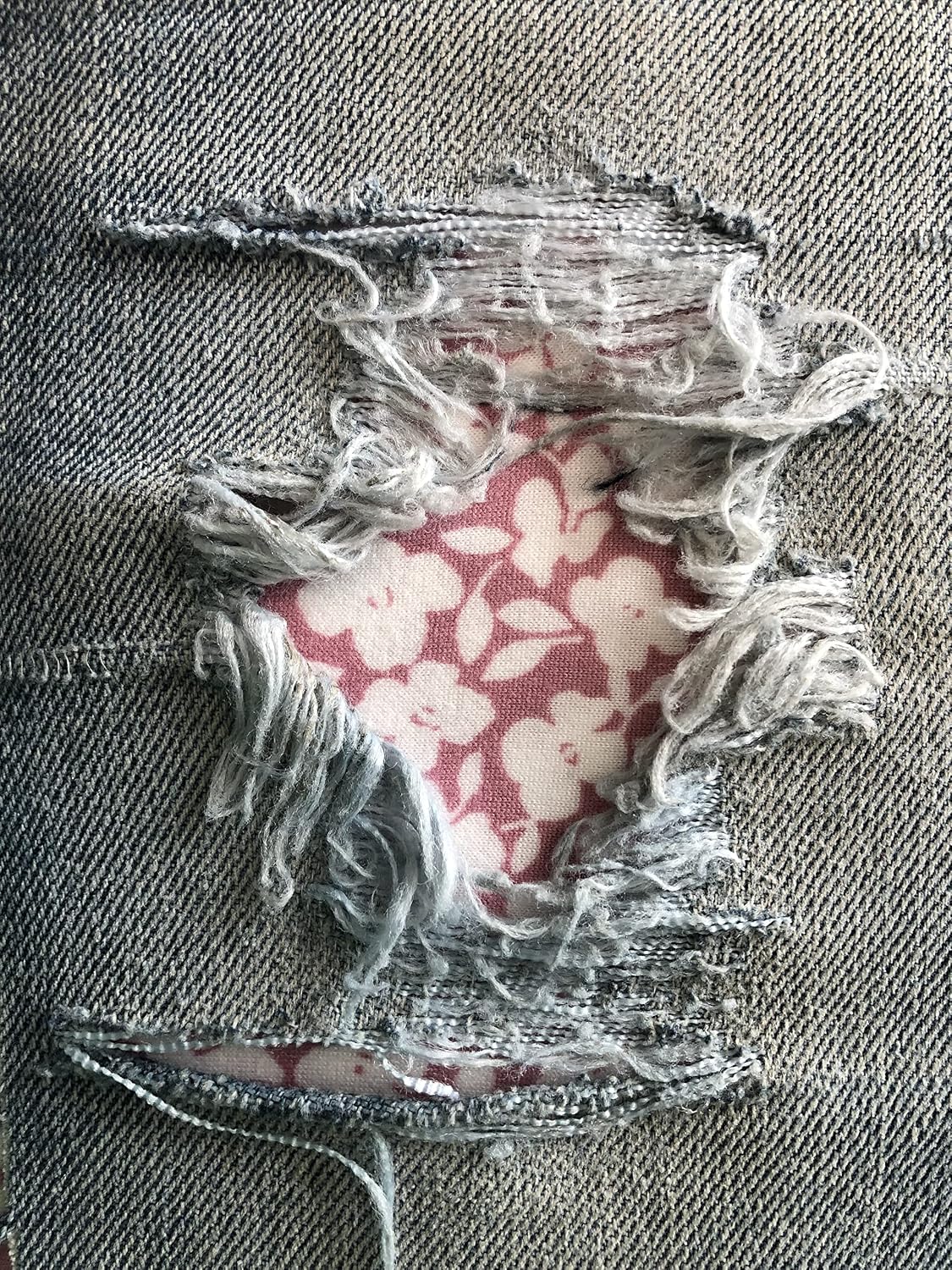 Detalle 2 de HoleyPatches HPNBB Stretch Denim Iron-On Patches, Floral, 6" x 6