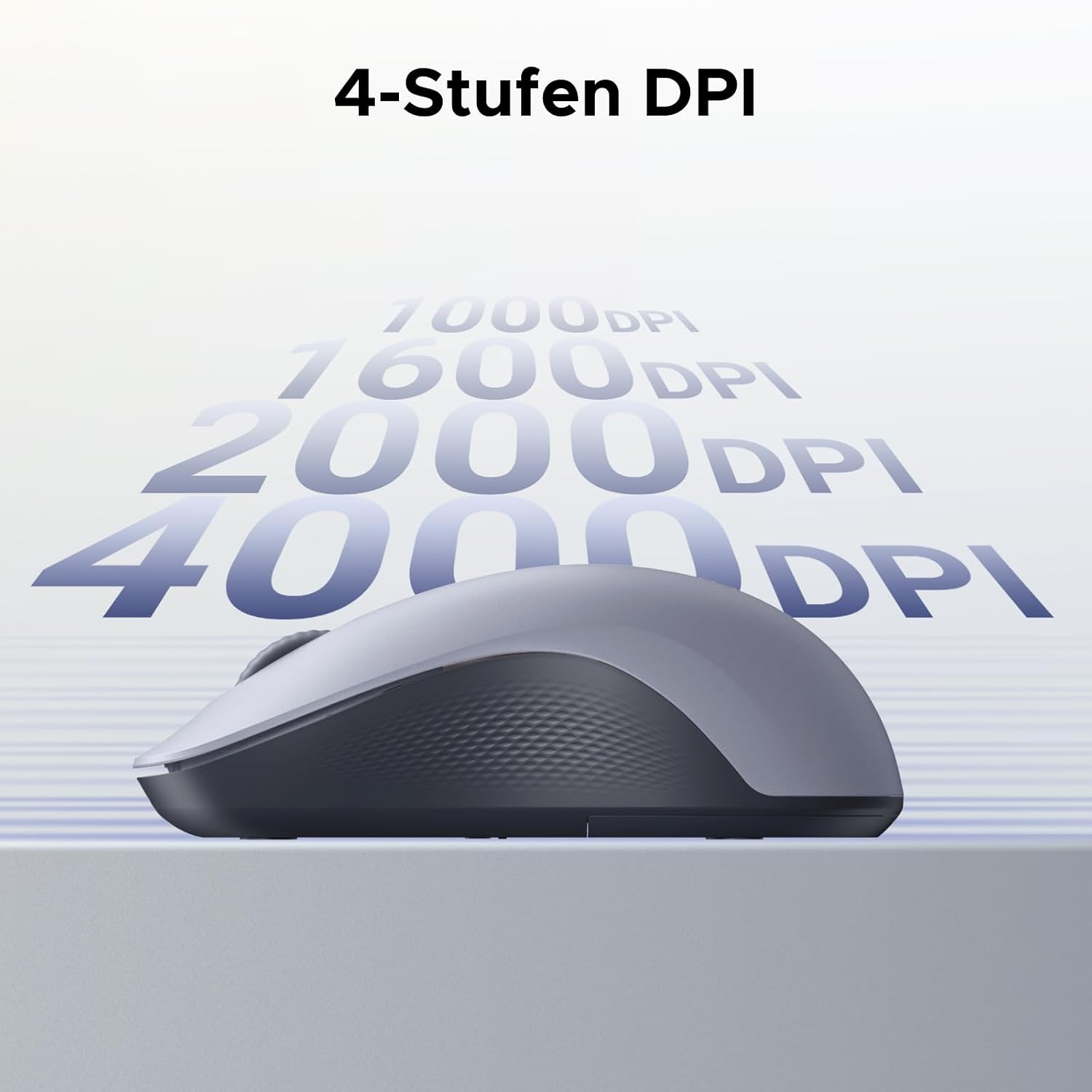 Detalle de UGREEN 2.4G & Bluetooth Maus kabellos (4000 DPI, 18 Monate Akkulaufzeit) – ergonomisch für Links- und Rechtshänder