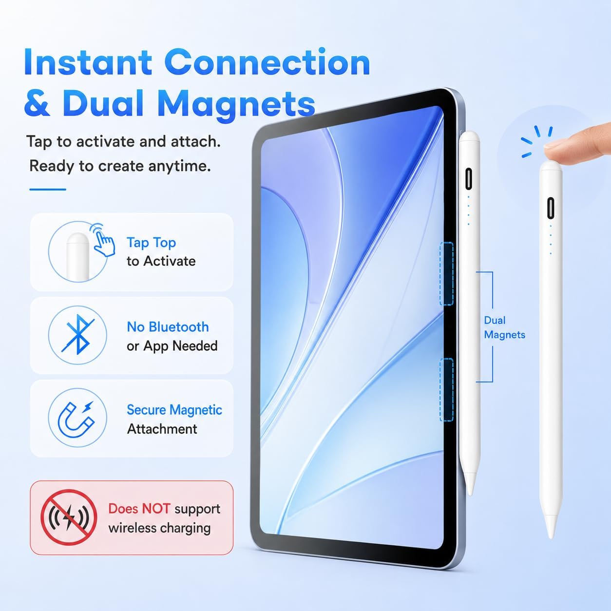 Thumbnail 6 de MEKO Pencil for Apple iPad (2018–2026): Precision, Longevity, and Snap‑on Convenience