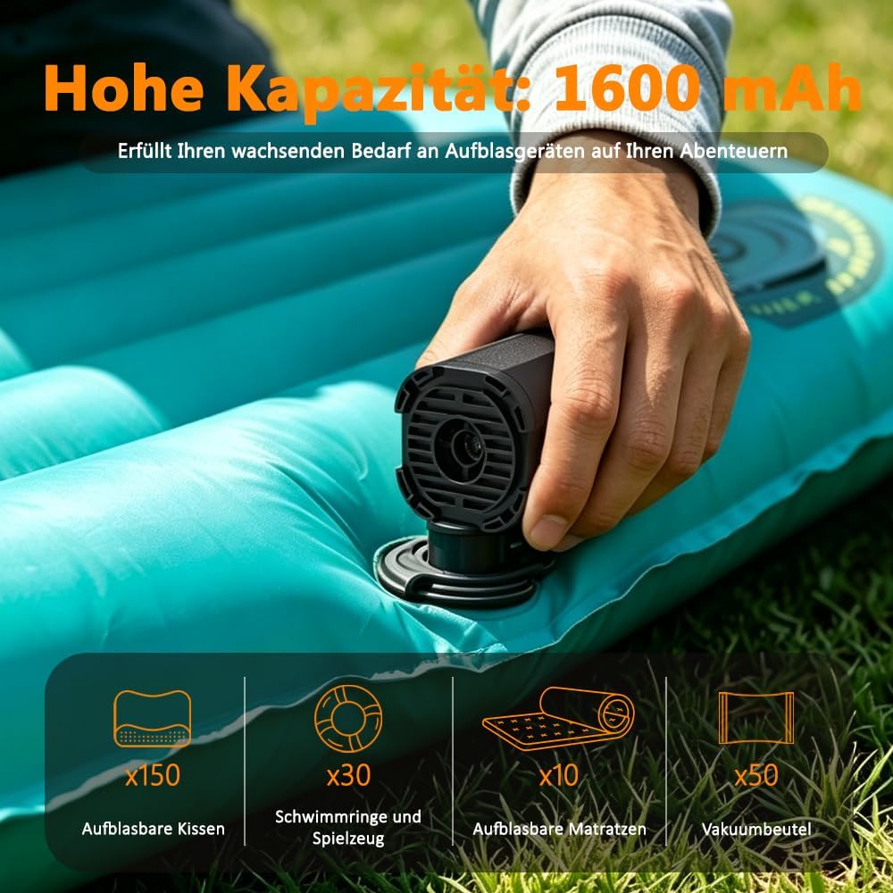 Thumbnail 6 de HOAMZ Elektrische Luftpumpe 3-in-1: Ultrakompakt, vielseitig und zuverlässig für Camping