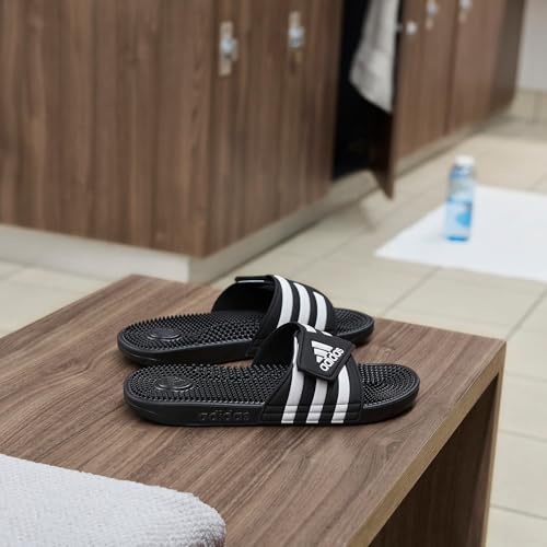 Detalle de adidas Mixte Adissage Slides Slipper – Core Black / Cloud White, 39 EU