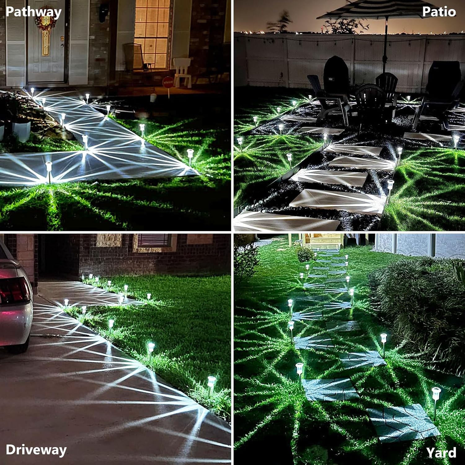 Detalle 2 de Gorrzai Solar Pathway Lights 10-Pack, 6000K Cool White, IP65