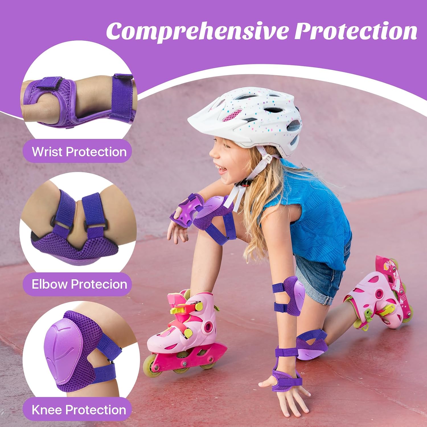 Thumbnail 5 de Kinder Schutzausrüstung Set für Skate 3–8 Jahre