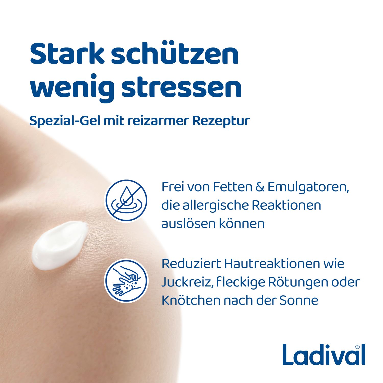 Detalle de Ladival Sonnenschutz Gel LSF30 für allergische Haut (200 ml) – wasserfestes Gel bei Sonnenallergie