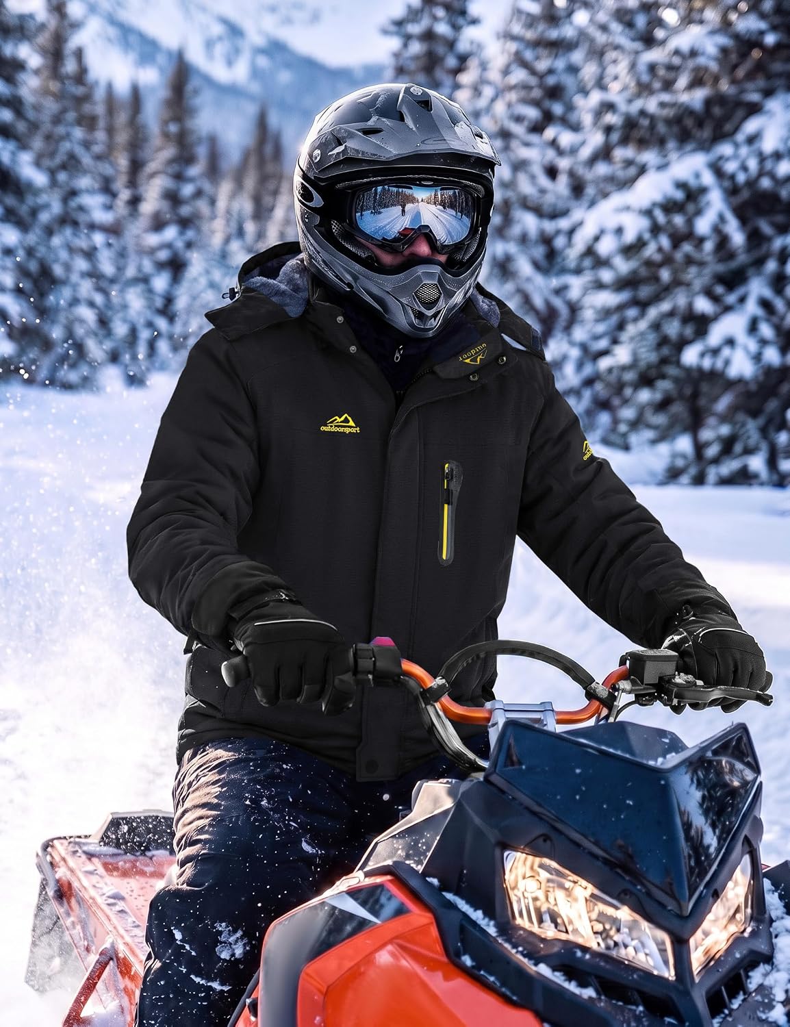 Detalle 2 de TACVASEN Winter Ski Jacket men’s waterproof parka