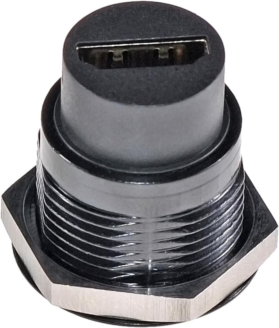 Detalle 2 de HangTon 2-pack HDMI 2.0 Panel Socket Coupler: Waterproof 4K Pass-Through (Bulkhead, Female to Female)