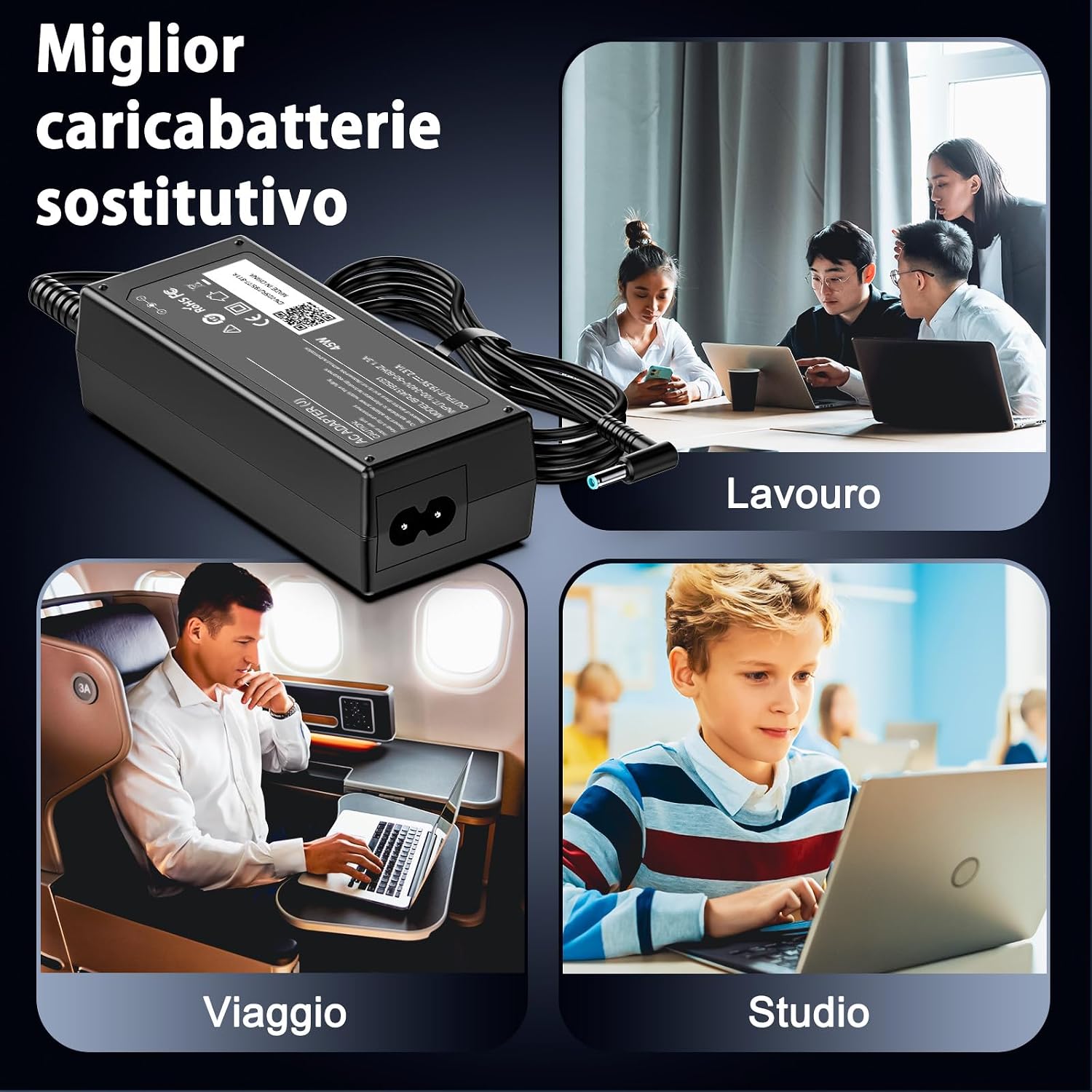 Thumbnail 6 de HP 45W Caricatore Portatile 19,5V 2,31A 45W