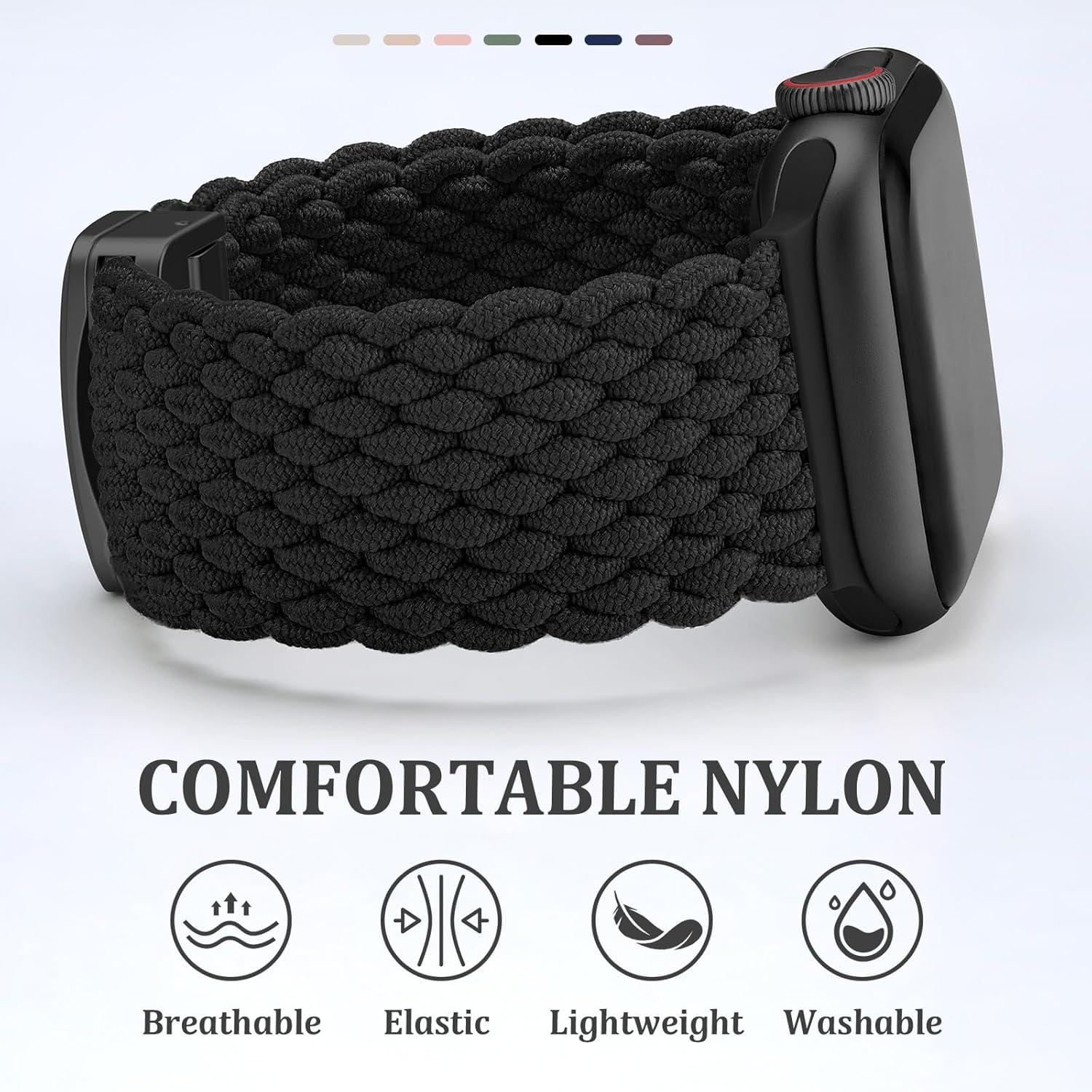 Thumbnail 1 de DigiHero Braided Loop Nylon Watch Strap for Apple Watch (40–46mm) with Magnetic Buckle