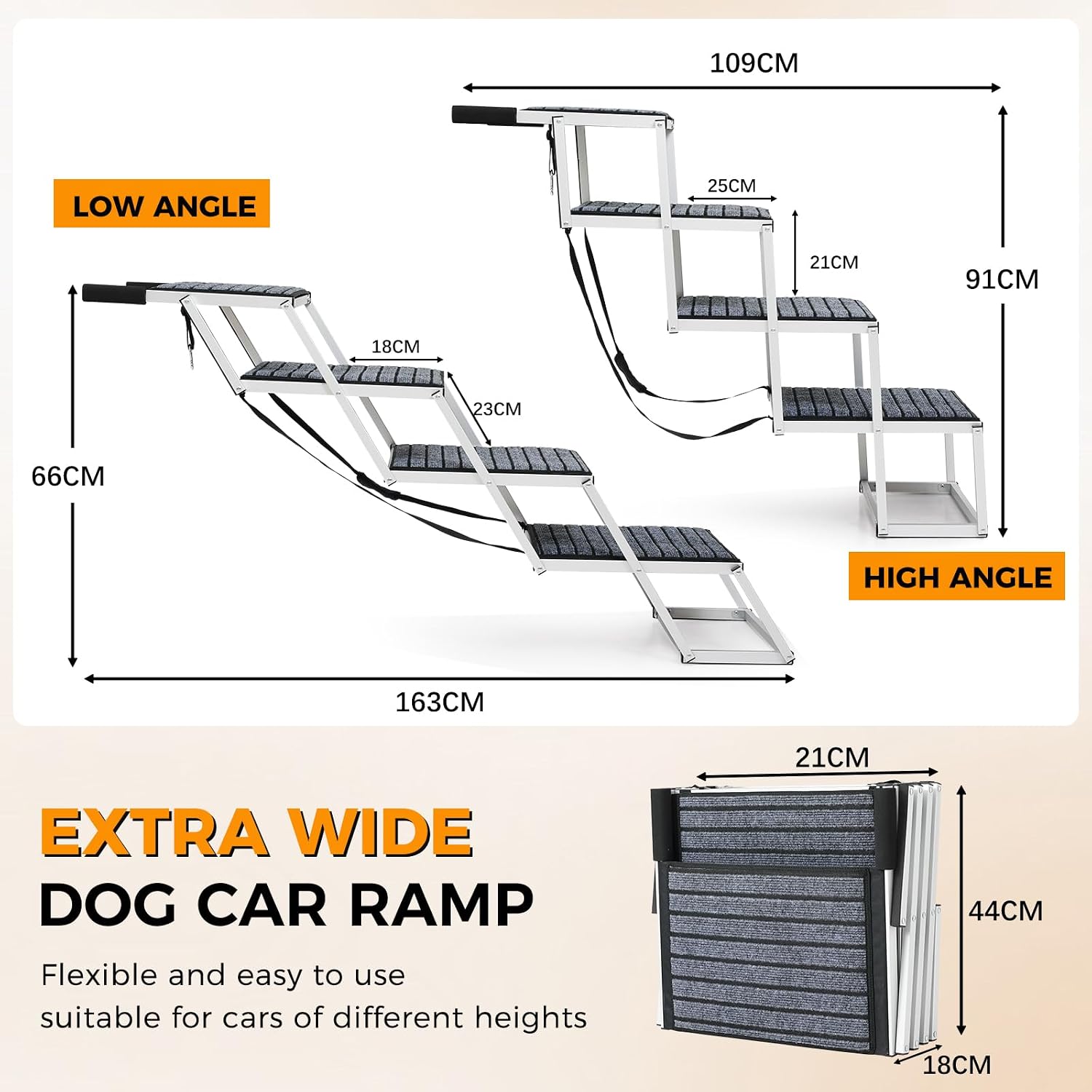 Detalle 2 de Snagle Paw Extra Wide Dog Ramp 51cm