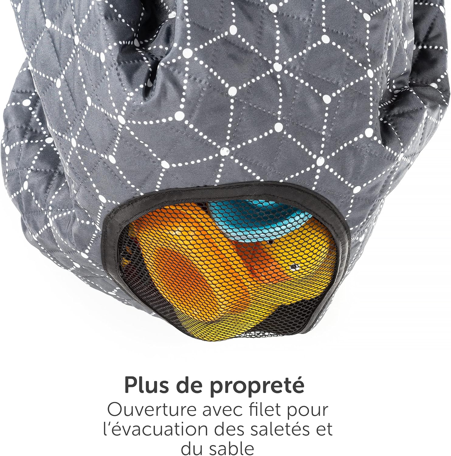 Thumbnail 6 de Zamboo Sac de rangement 2 en 1 pour jouets de sable et couverture extérieure gris