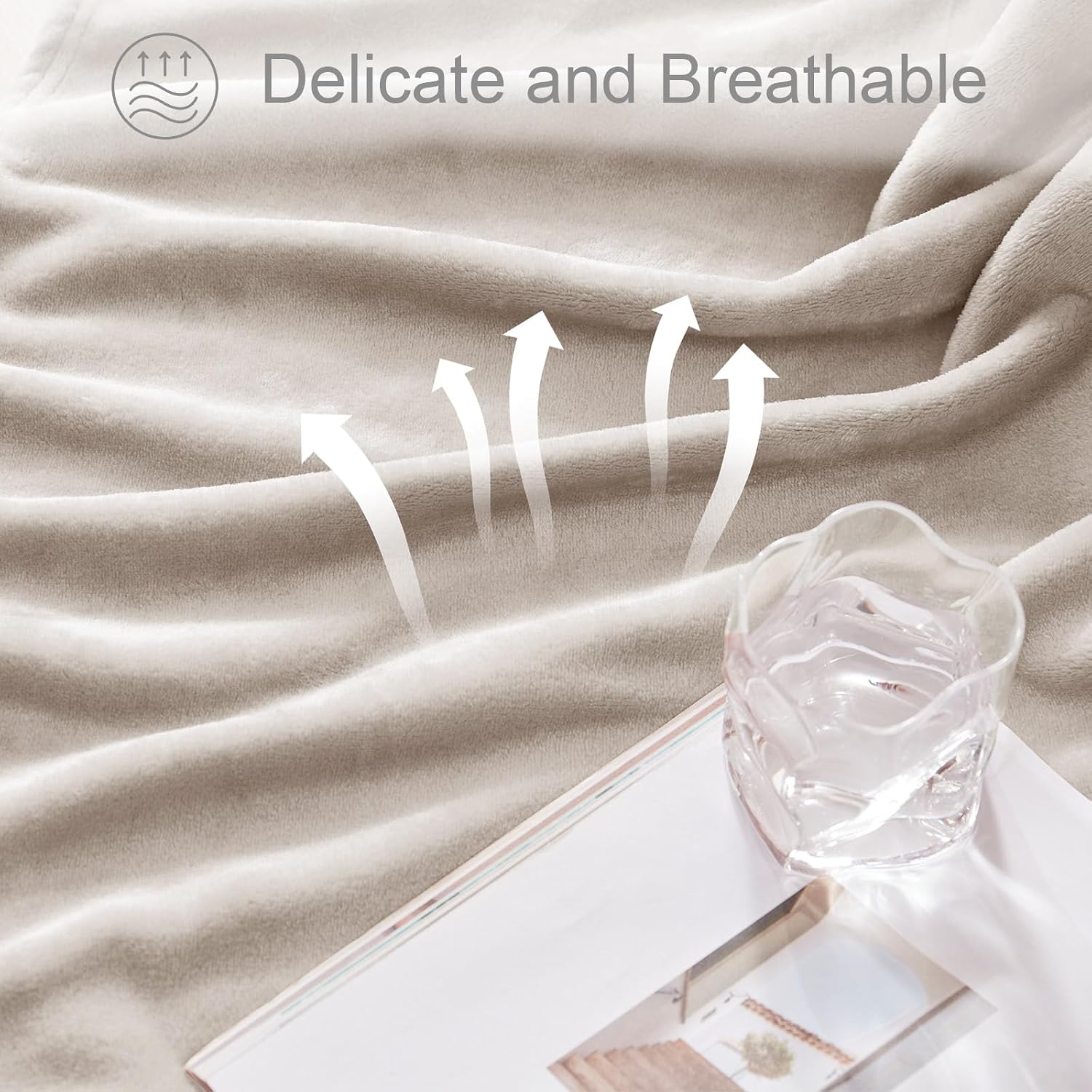 Thumbnail 5 de Exclusive Fleece Flannel Throws: Camel, 127 × 178 cm – Extra Large, 300GSM