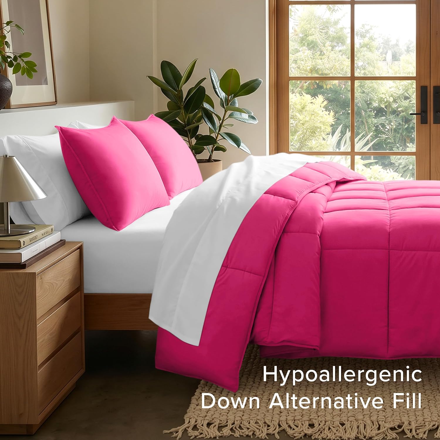 Thumbnail 2 de Bare Home Kids Comforter Set - Twin/Twin XL (Pink) with Ultra-Soft Down Alternative