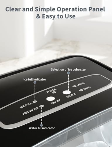 Detalle de Ice Maker Machine Counter Top by Vpcok Direct – Ready in 6–13 Minutes, 12kg Daily Capacity