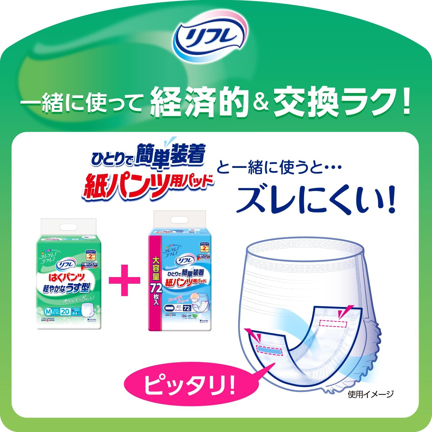 Thumbnail 6 de パーフェクト チョイス リフレ はくパンツ軽やかなうす型 Mサイズ 34枚 約2回分吸収