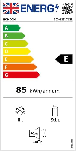 Thumbnail 9 de HOMCOM Under Counter Fridge 91L with 10L Chiller Box - Silver Tone