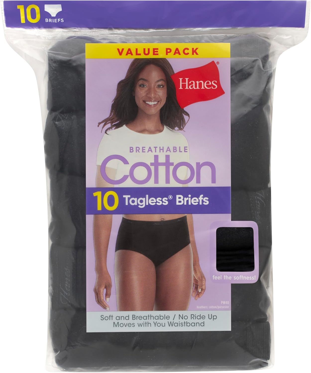 Thumbnail 5 de Hanes Women’s Underwear Pack (10-Pack) Full-Coverage Cotton-Blend Panties