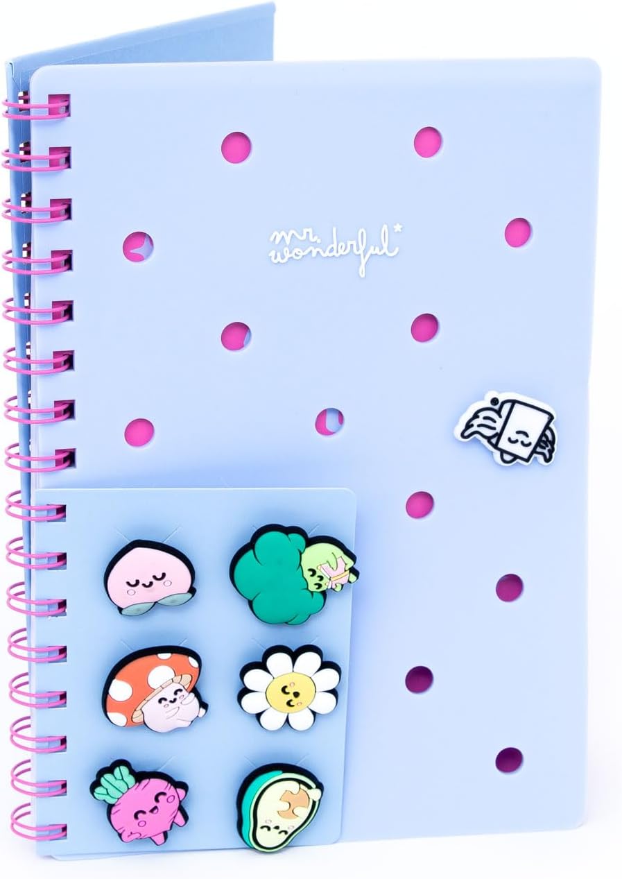 Thumbnail 3 de Mr. Wonderful – Set de Cahier A5 avec Charms bleu : un carnet joyeux pour le bureau et l’école
