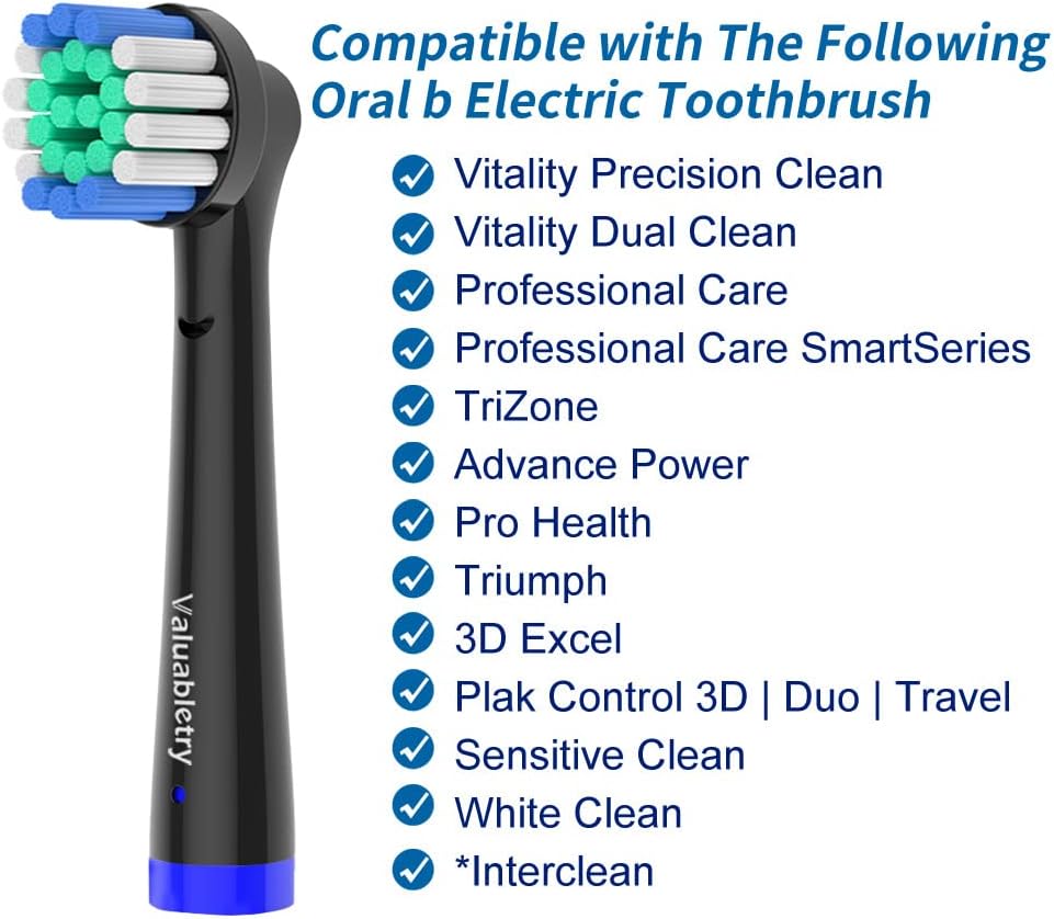 Thumbnail 3 de 16 Count replacement toothbrush heads for Oral-B electric toothbrushes (black)